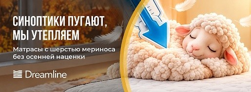 Акция на матрасы с шерстью DreamLine "Синоптики пугают, мы утепляем"