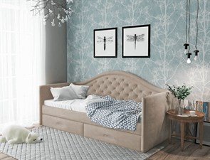 {{photo.Alt || photo.Description || 'Кровать с матрасом "Лэсти + Libre Castom Mond" с ящиками'}}