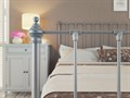 Металлическая кровать "Paris" две спинки, серебро - фото 179305