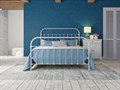 Металлическая кровать "Pauline" две спинки, серебро - фото 179308