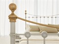 Металлическая кровать "First" две спинки, серебро - фото 179332