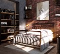 Металлическая кровать "Loft 2" две спинки - фото 188269